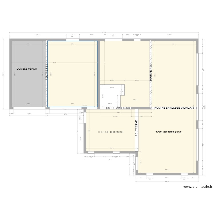 jonathan RDC. Plan de 5 pièces et 163 m2