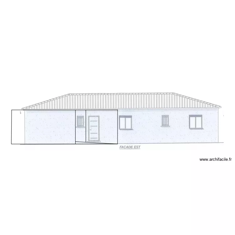 Facade est . Plan de 