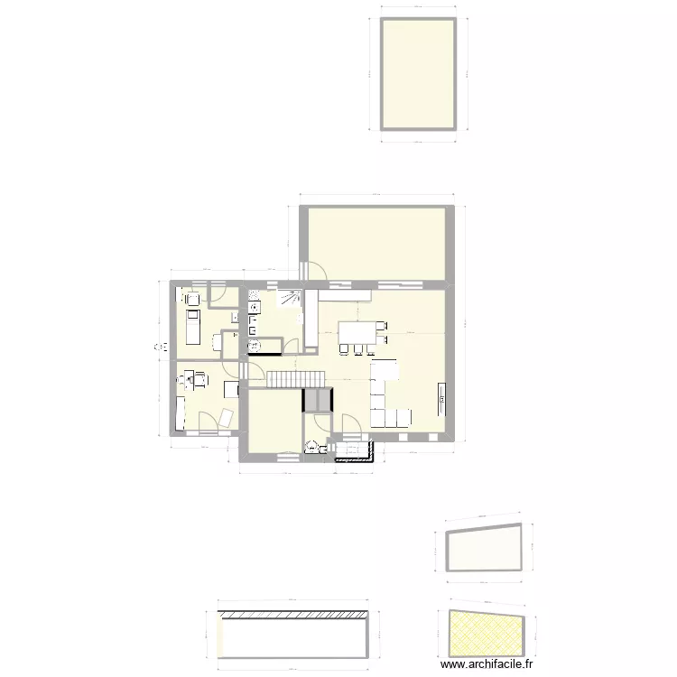 maison r 1 etage. Plan de 