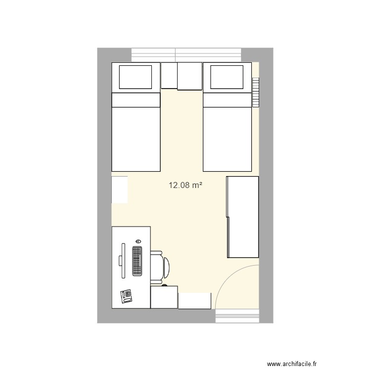 Chambre. Plan de 0 pièce et 0 m2