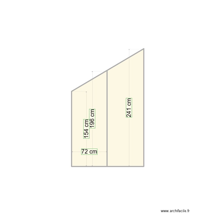 douche epinal. Plan de 1 pièce et 3 m2