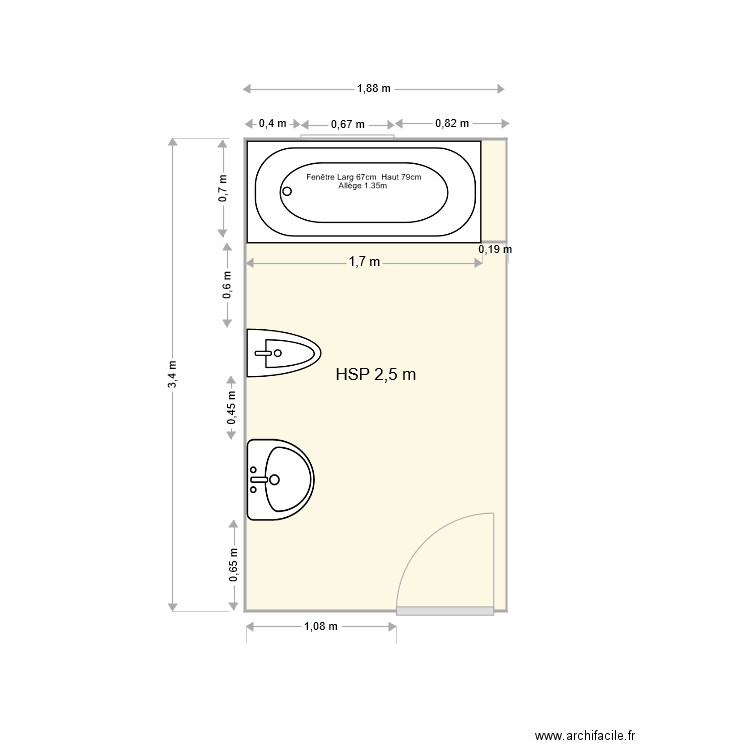 LEBLAY Existant. Plan de 0 pièce et 0 m2