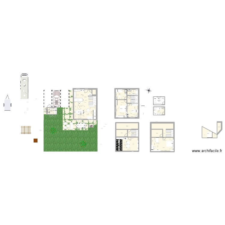 RDC MontSRolle2. Plan de 16 pièces et 244 m2