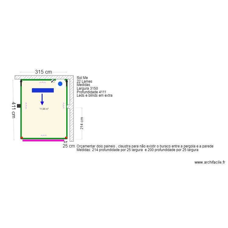 Ulrich Sieler- Albufeira. Plan de 1 pièce et 12 m2