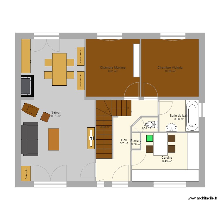 TsT RdC. Plan de 0 pièce et 0 m2