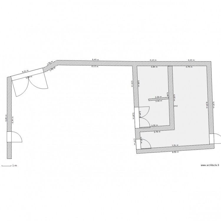 Rdc initial. Plan de 0 pièce et 0 m2