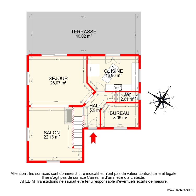 BI 8190 RDC PASCAL. Plan de 8 pièces et 123 m2