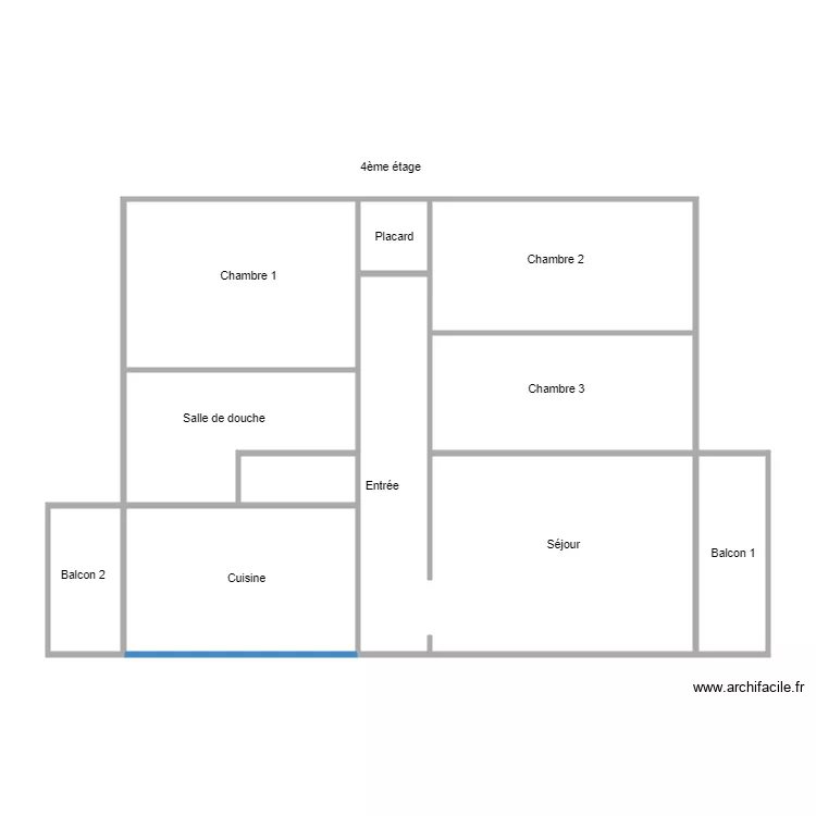 republique sedan 4 eme &eacute;tage. Plan de 