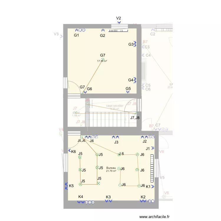Maison parents 4 nue plan &eacute;l&eacute;ctrique 14 janvier. Plan de 