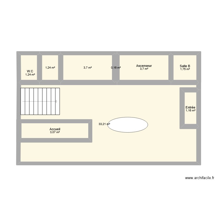 lfr mairie. Plan de 9 pièces et 54 m2