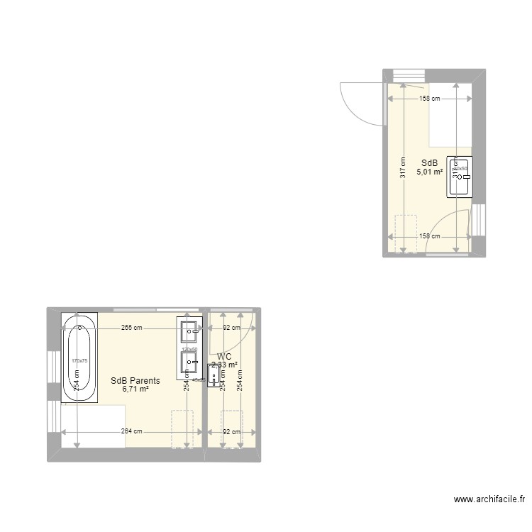 SdB final2. Plan de 0 pièce et 0 m2