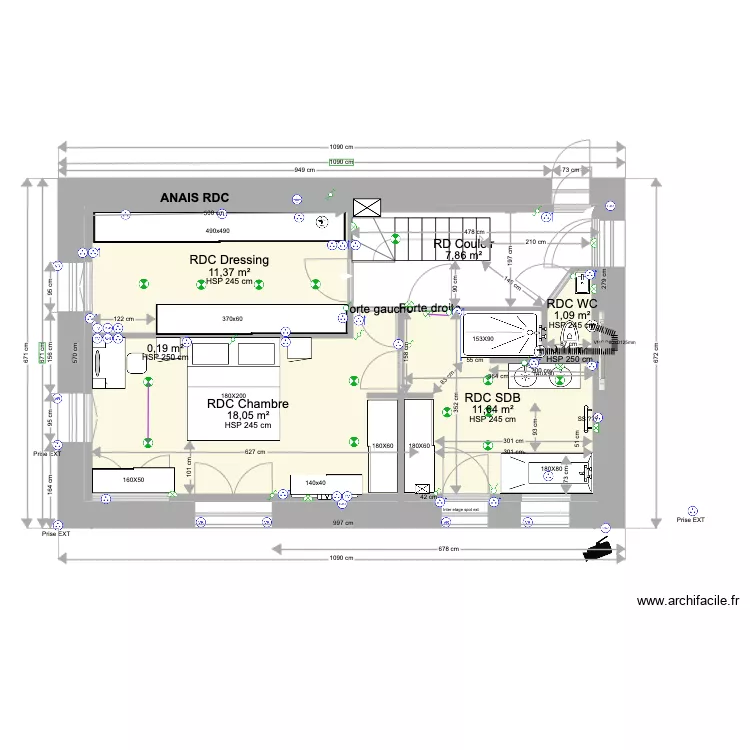 ANAIS BAT1 RDC VIDE 30 10 2023. Plan de 