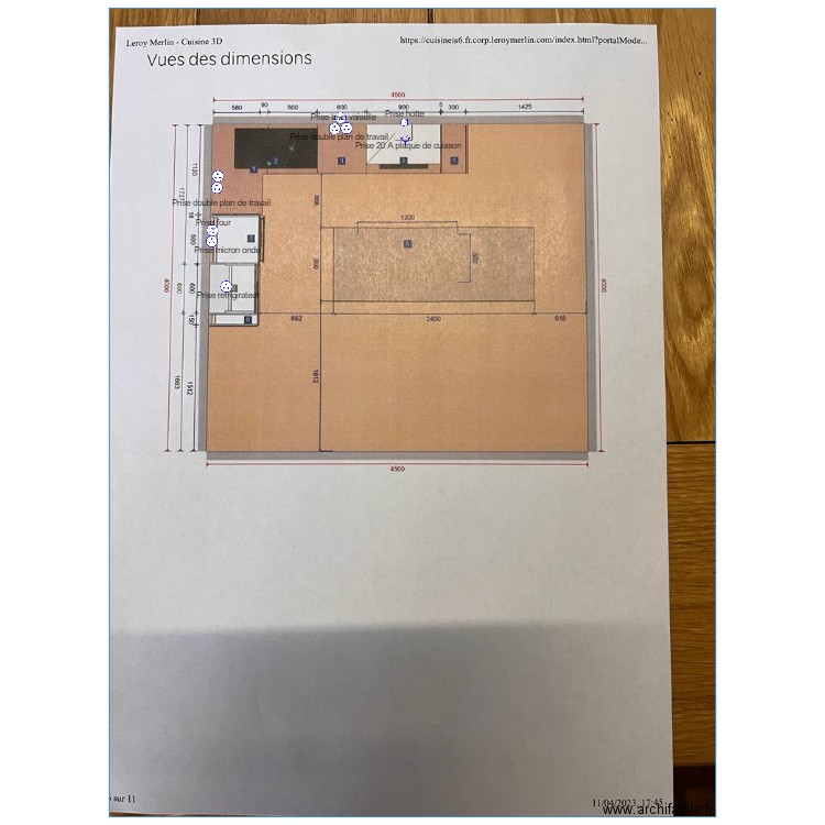 plan elect cuisine bonnichon. Plan de 0 pièce et 0 m2