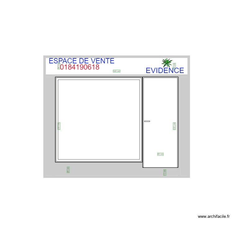 FACADE LA PETITE EPICERIE. Plan de 0 pièce et 0 m2