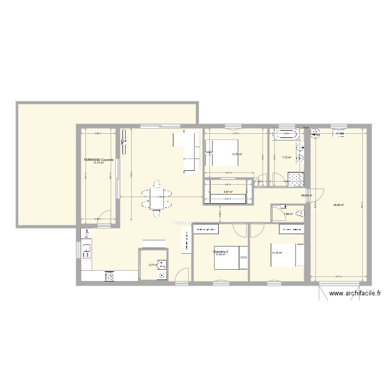 29 12 21. Plan de 11 pièces et 92 m2