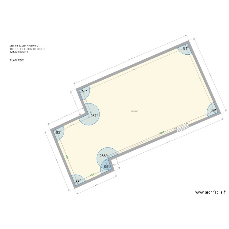 CORTEY PLAN RDC. Plan de 0 pièce et 0 m2