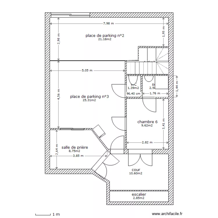 garage en sous-sol. Plan de garage en sous-sol. Plan de
