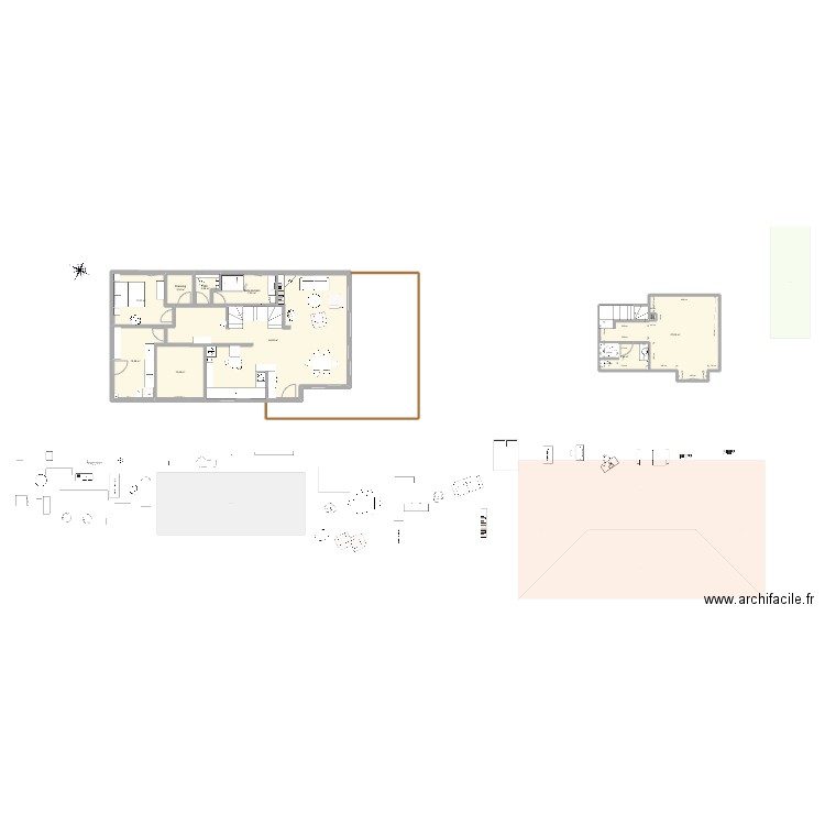 Vigoulet. Plan de 10 pièces et 148 m2