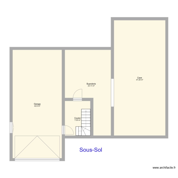 HENROT sous sol. Plan de 0 pièce et 0 m2