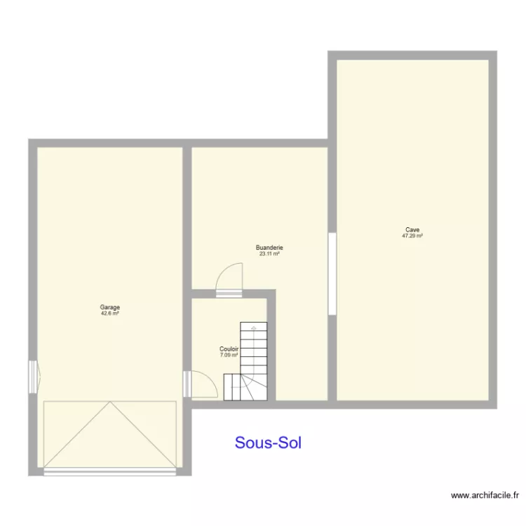 HENROT sous sol. Plan de 