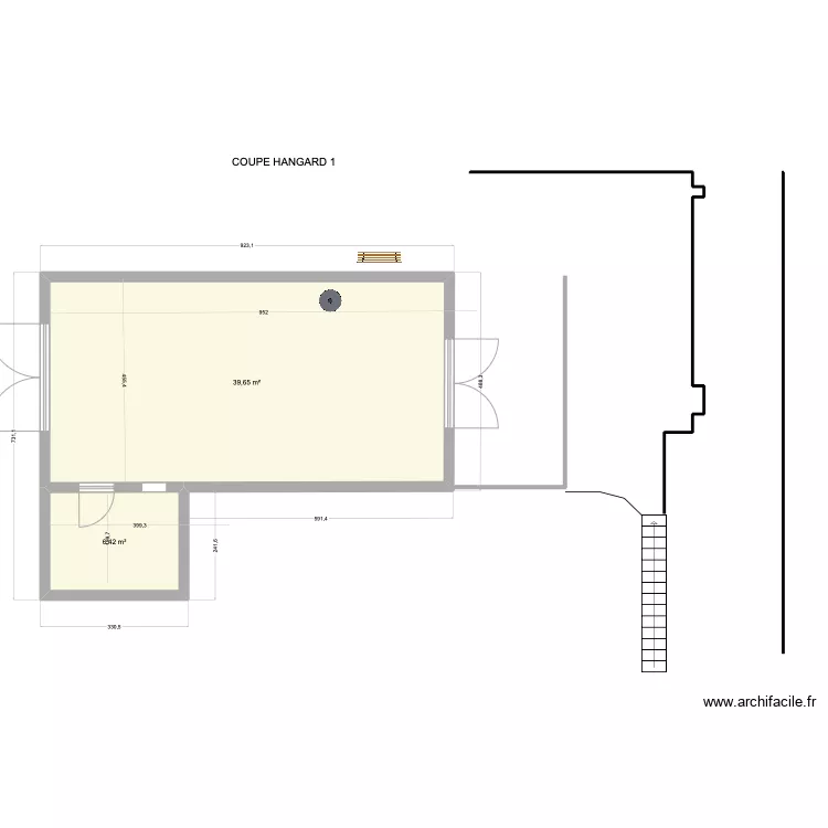 COUPE HANGARD 2. Plan de COUPE HANGARD 2. Plan de