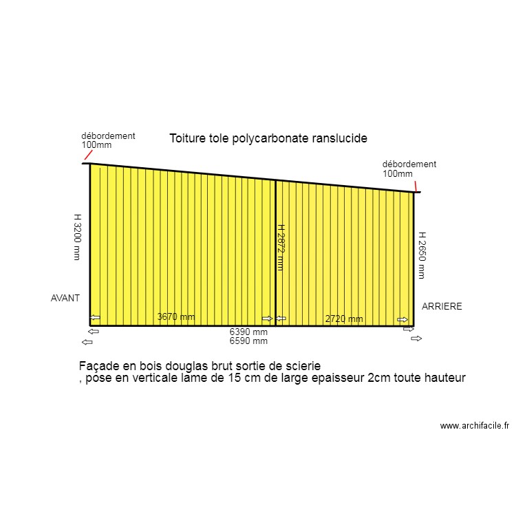 DP4 COTE DROIT APRES RENOVATION. Plan de 2 pièces et 19 m2