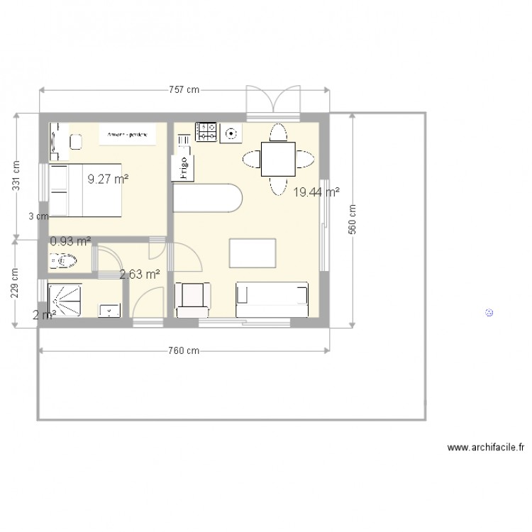 f2 carbet. Plan de 0 pièce et 0 m2