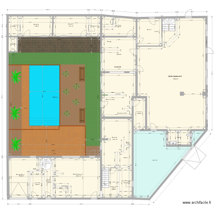 plan de masse rez de chaussée. Plan de 0 pièce et 0 m2