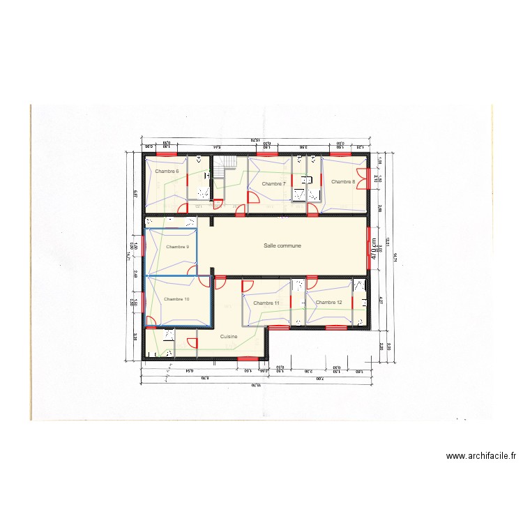 COLOC S/SOL PC. Plan de 15 pièces et 482 m2