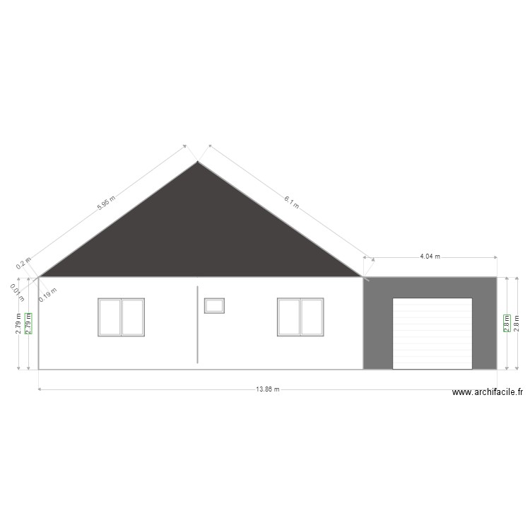 Mairie MAISON Plan de Facade 3 Principal. Plan de 0 pièce et 0 m2