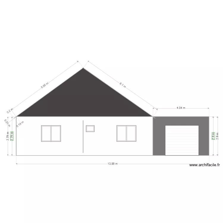 Mairie MAISON Plan de Facade 3 Principal. Plan de 