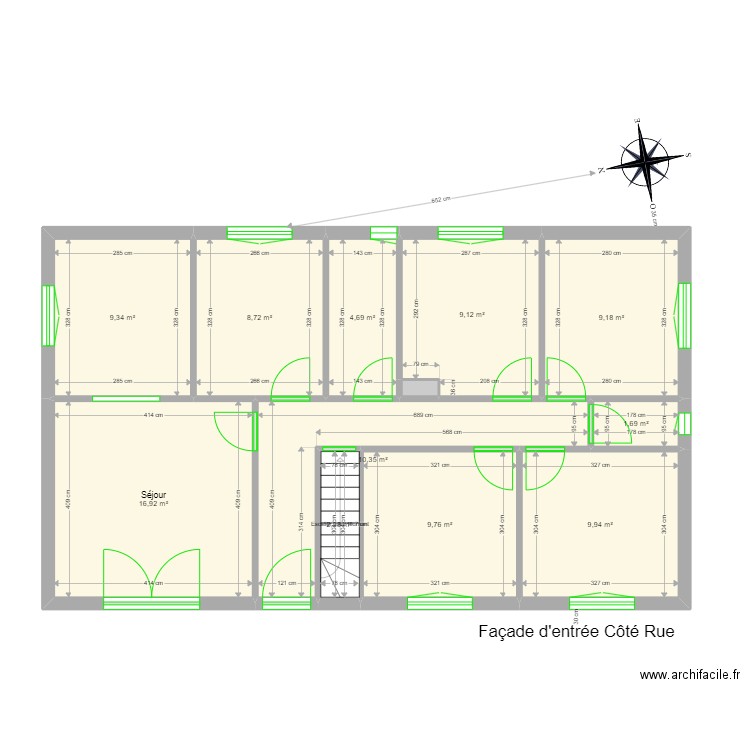 Cordonnier Elodie. Plan de 12 pièces et 92 m2