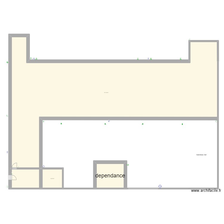 elec ext. Plan de 5 pièces et 704 m2