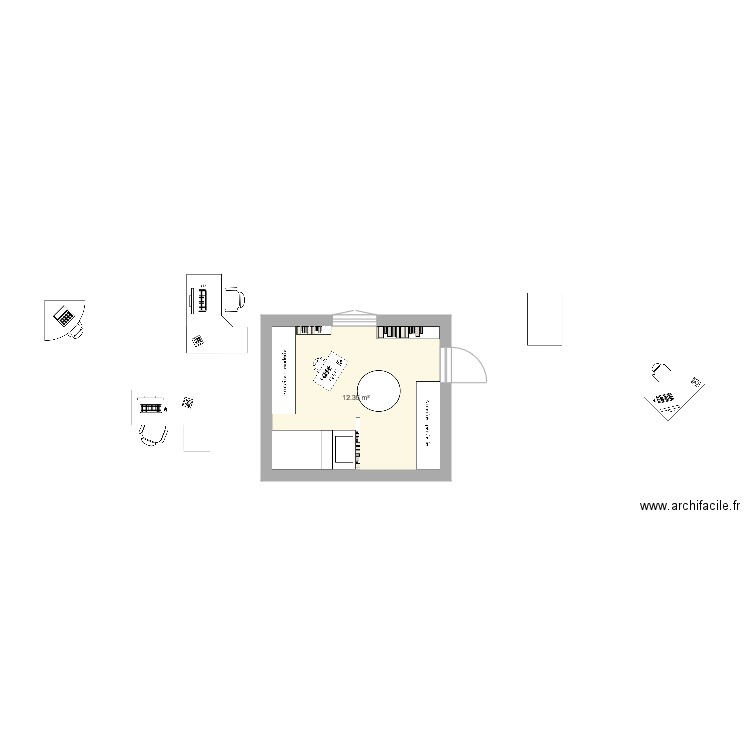 bureau chambre Lavelanet V2. Plan de 0 pièce et 0 m2