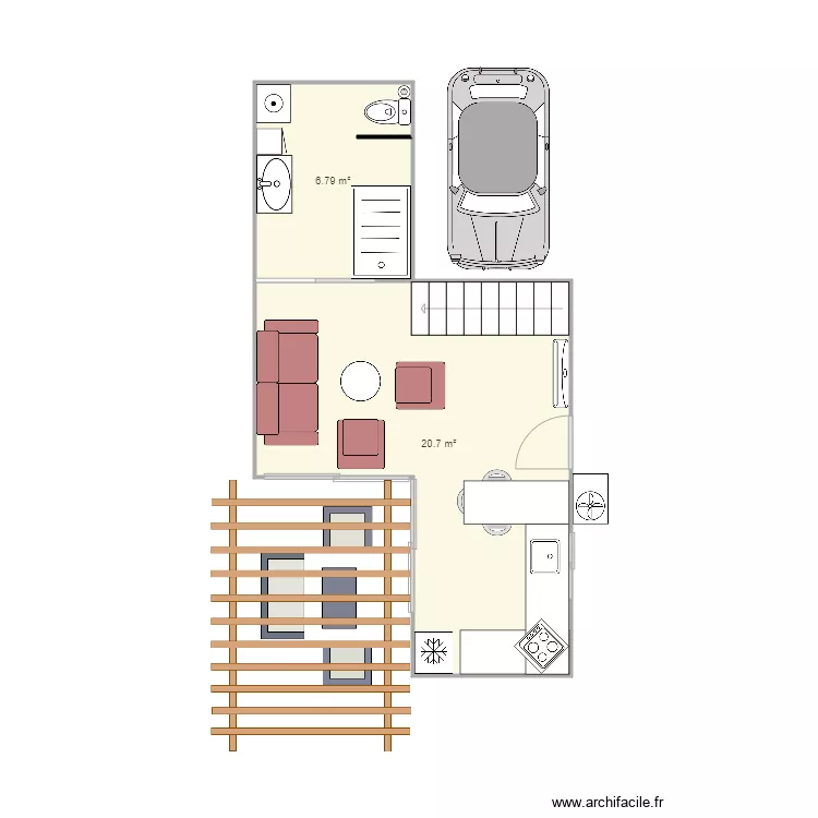 tiny house. Plan de 