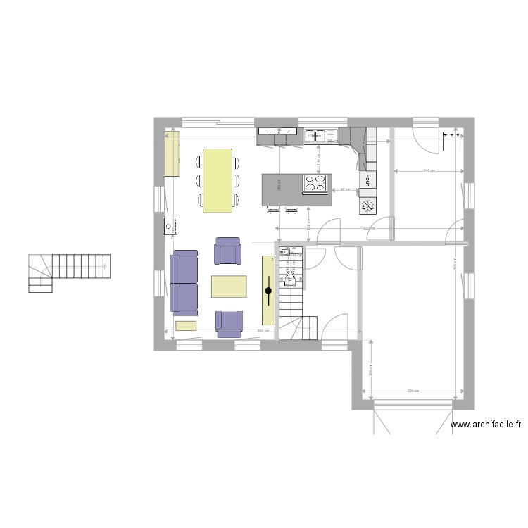 escalier. Plan de 0 pièce et 0 m2