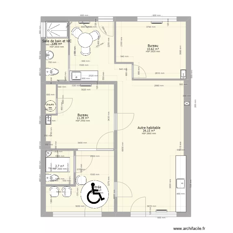 Cabinet PEZET_2. Plan de 