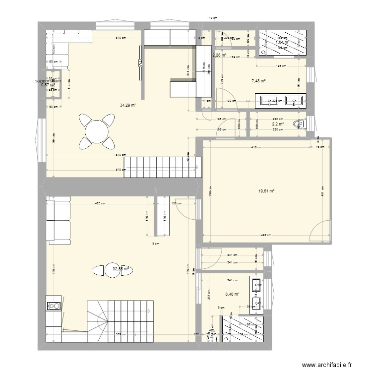 K ET N 2  nic mag 1etage definif 2. Plan de 9 pièces et 109 m2