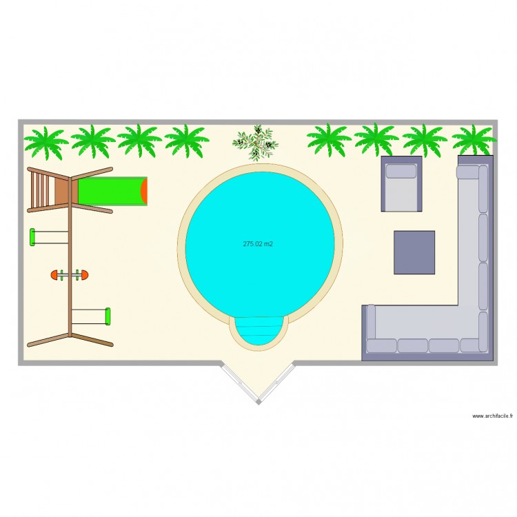 jardin. Plan de 0 pièce et 0 m2
