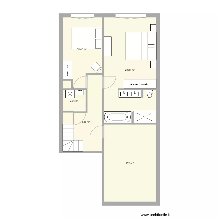 Thevent bas. Plan de 