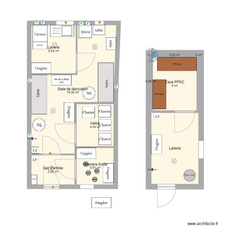 Briançon_V8. Plan de 11 pièces et 47 m2