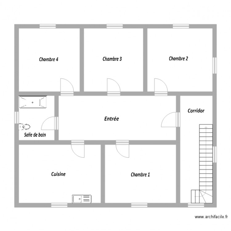 1er Etage Batisse Sierre. Plan de 0 pièce et 0 m2