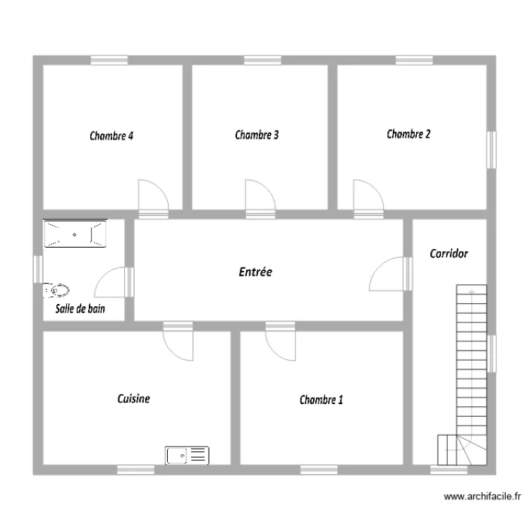 1er Etage Batisse Sierre. Plan de 