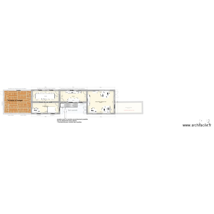 implantation 20230616. Plan de 13 pièces et 187 m2