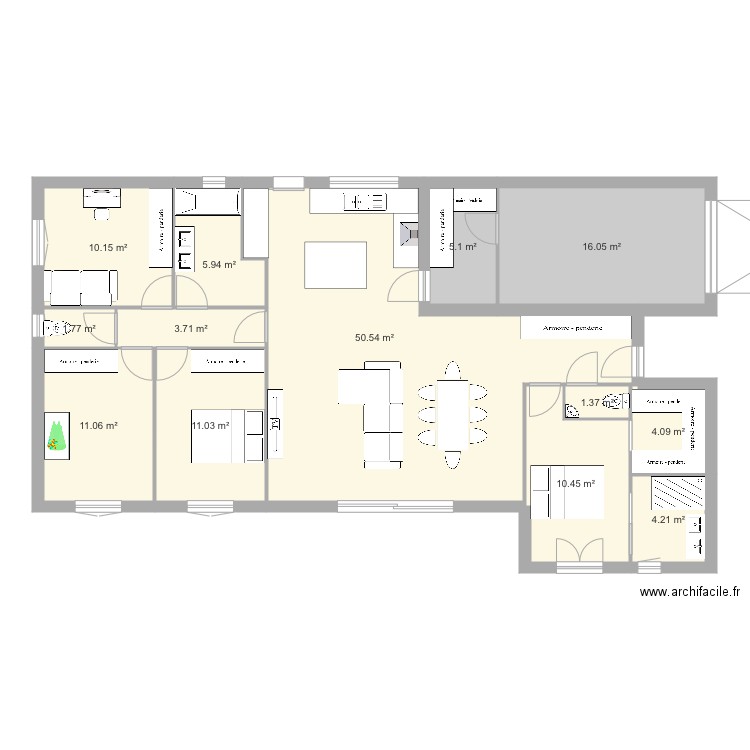 Plan 115 m2 avec garage. Plan de 0 pièce et 0 m2