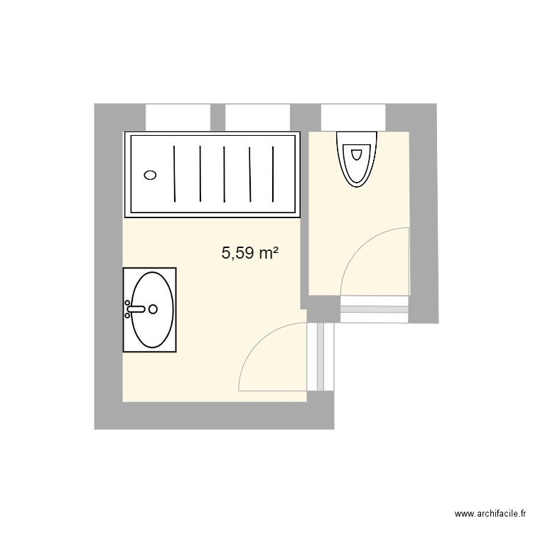 SDB2ROBERT. Plan de 0 pièce et 0 m2