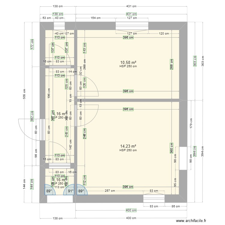 PLAN8-2. Plan de 5 pièces et 32 m2