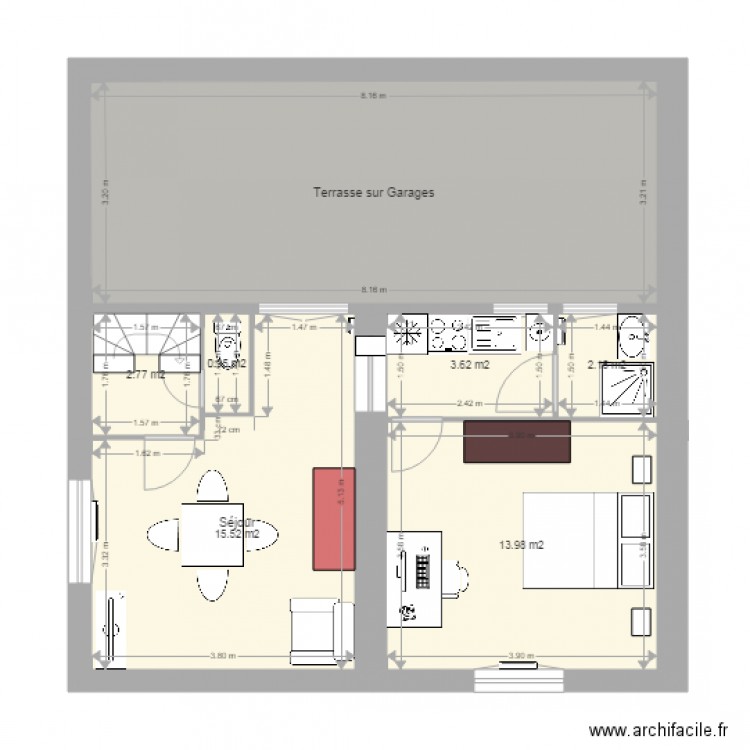 Leprince premier étage. Plan de 0 pièce et 0 m2
