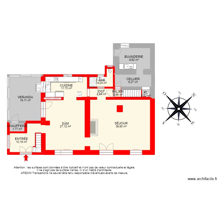 BI 13864 -. Plan de 43 pièces et 373 m2