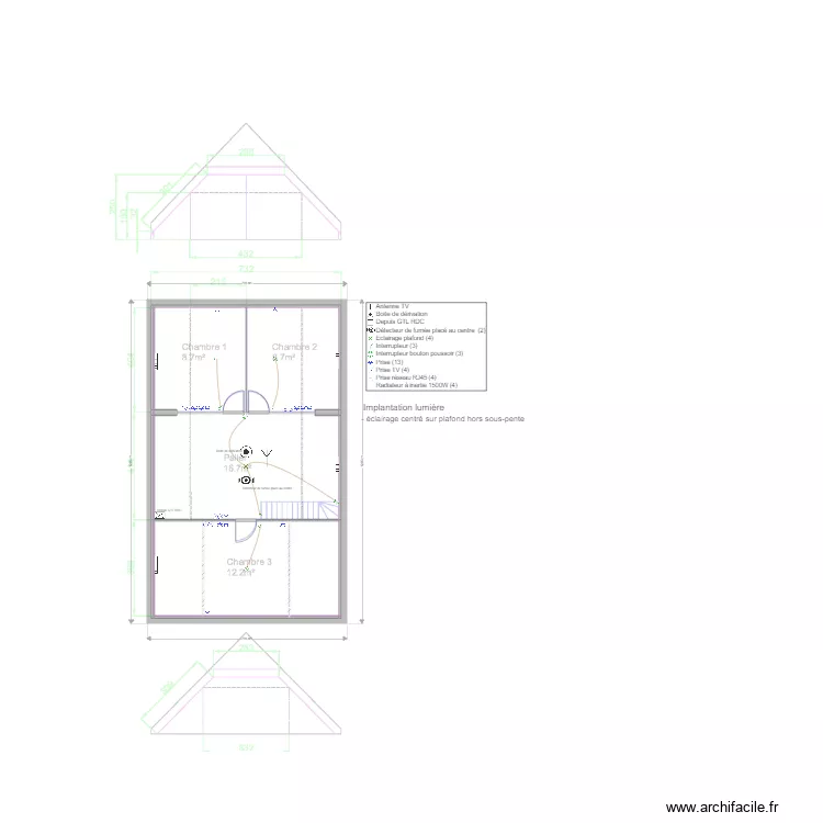 AMENAGEMENT COMBLE MAISON DES ASSOCIATIONS. Plan de 